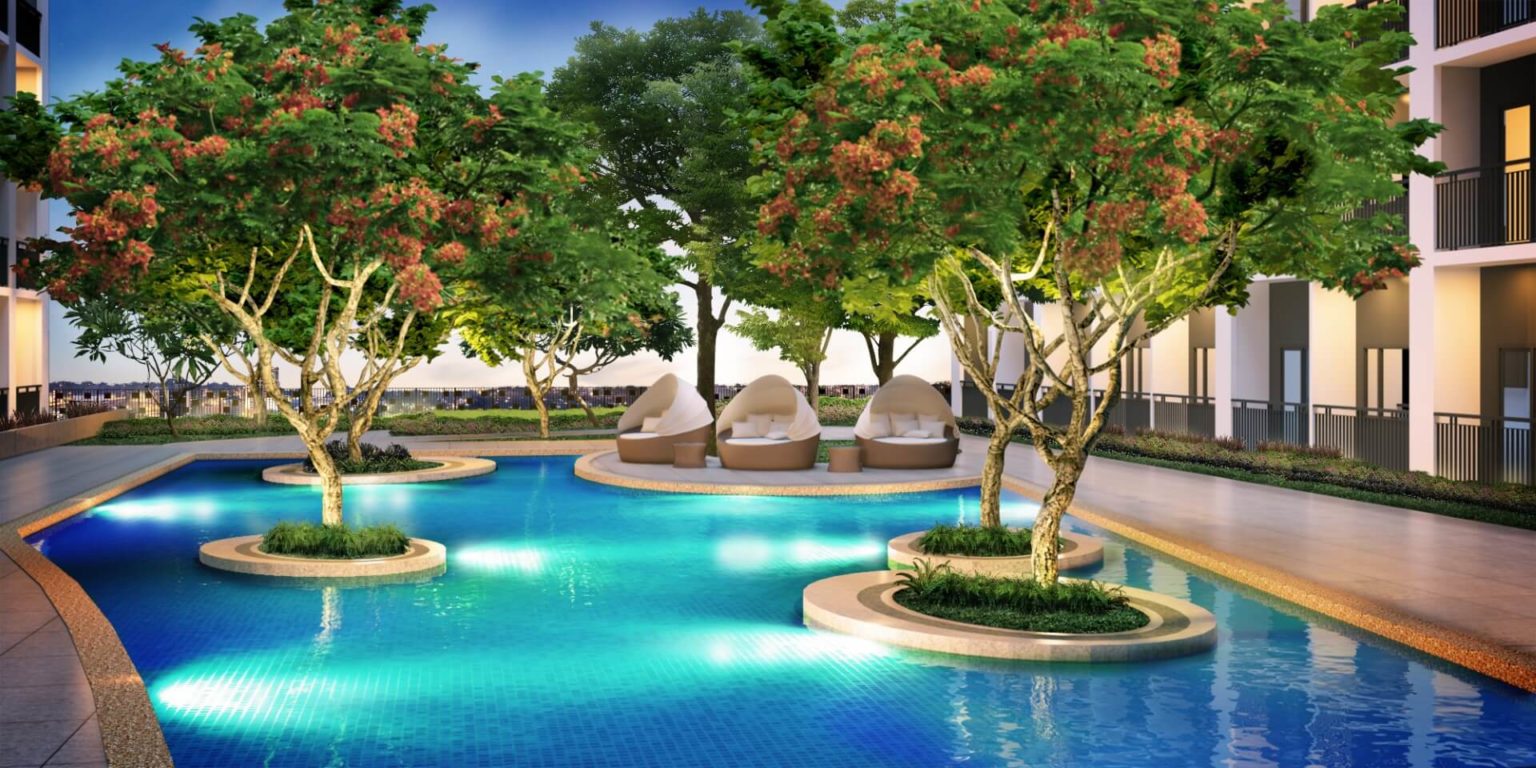 Shore 2 Residences Forest Pool Amenity_Night